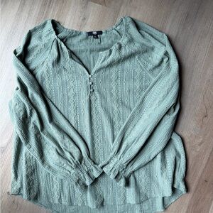 Frye Olive Textured Women's Blouse